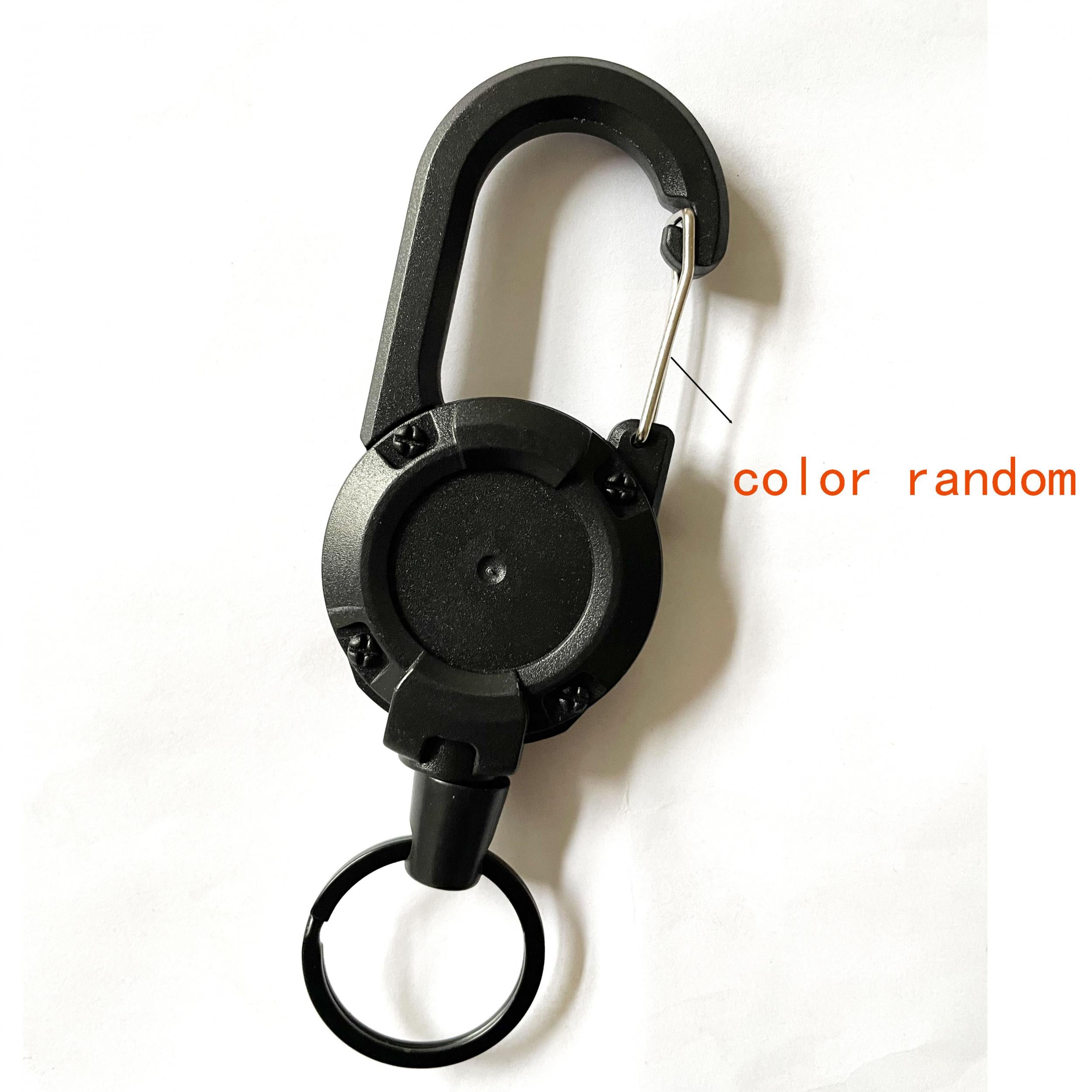 Round Carabiner Backpack Buckle Retractable Rebound Sports Keychain