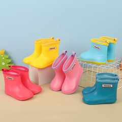 Girl's High Top Rain Boots Non Slip Waterproof Shoes