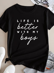 Short Sleeve Crew Neck Lounge Top