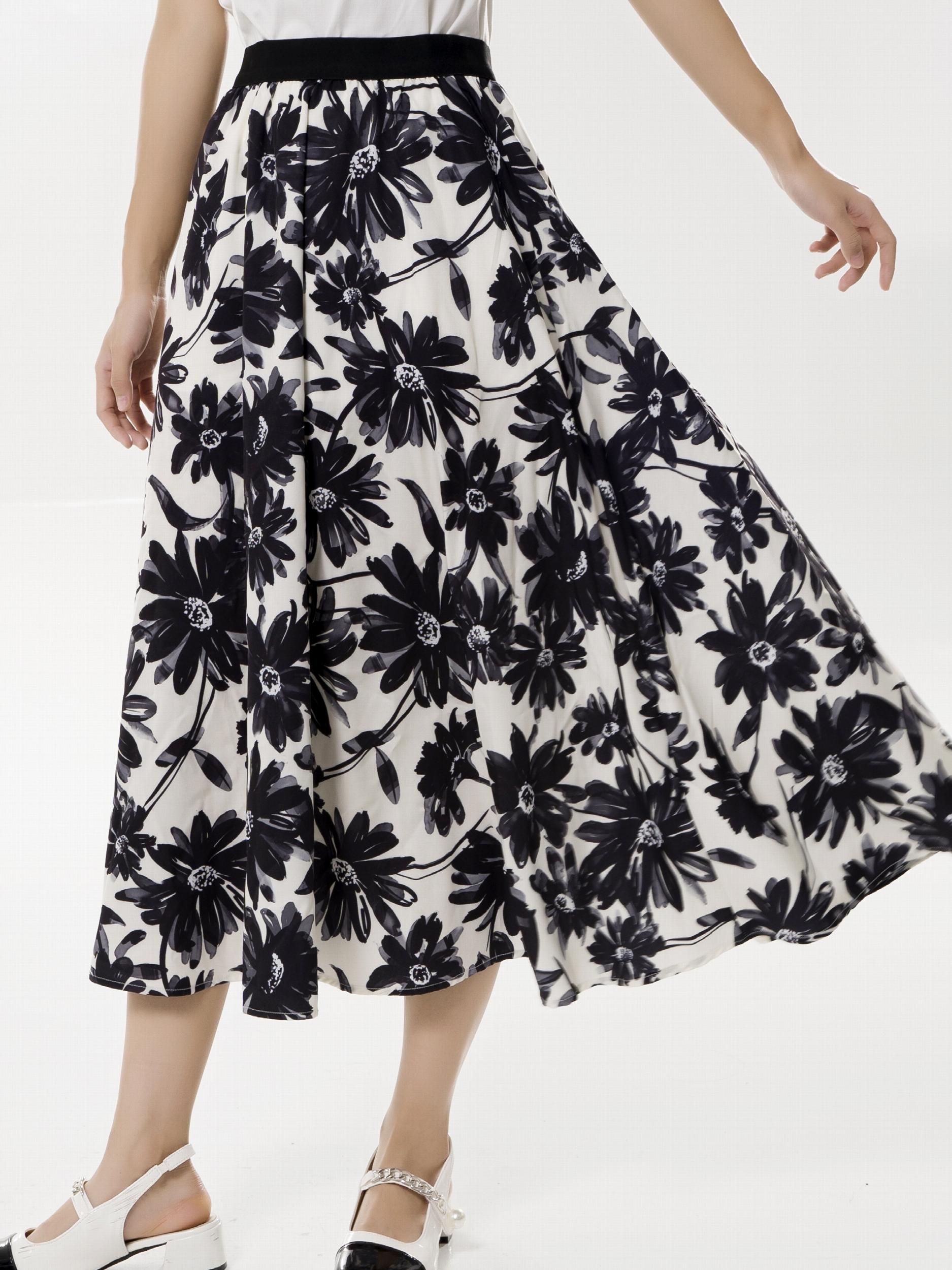 Floral Print High Waist Skirt for Women