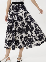 Floral Print High Waist Skirt for Women