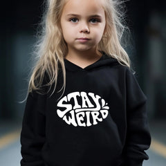 Stay Weird Pattern Hooded Sweatshirt Girls Hoodies Pullover & Sweatpants