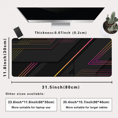 Geometric Stripe Model Mouse Pad Non slip Rubber Mouse Pad
