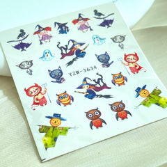 Halloween Water Print Sticker Waterproof Tattoo Sticker for Kids Teens Adults