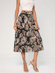 Paisley Print Maxi Skirt Casual Long Skirt For All Season Women's Clothing