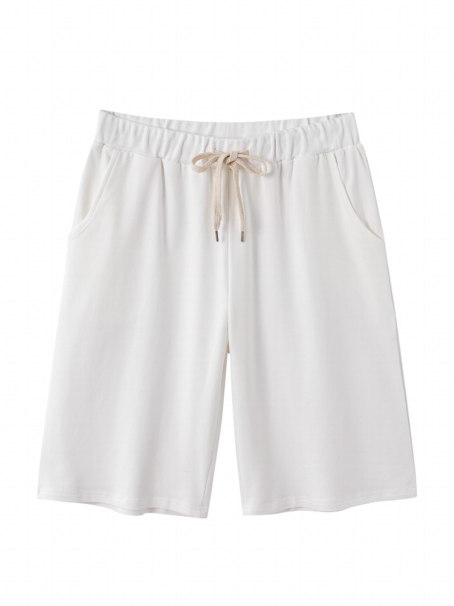 Summer Drawstring Loose Shorts Elastic Waist Sports Biker Yoga Shorts