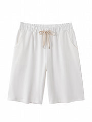 Summer Drawstring Loose Shorts Elastic Waist Sports Biker Yoga Shorts