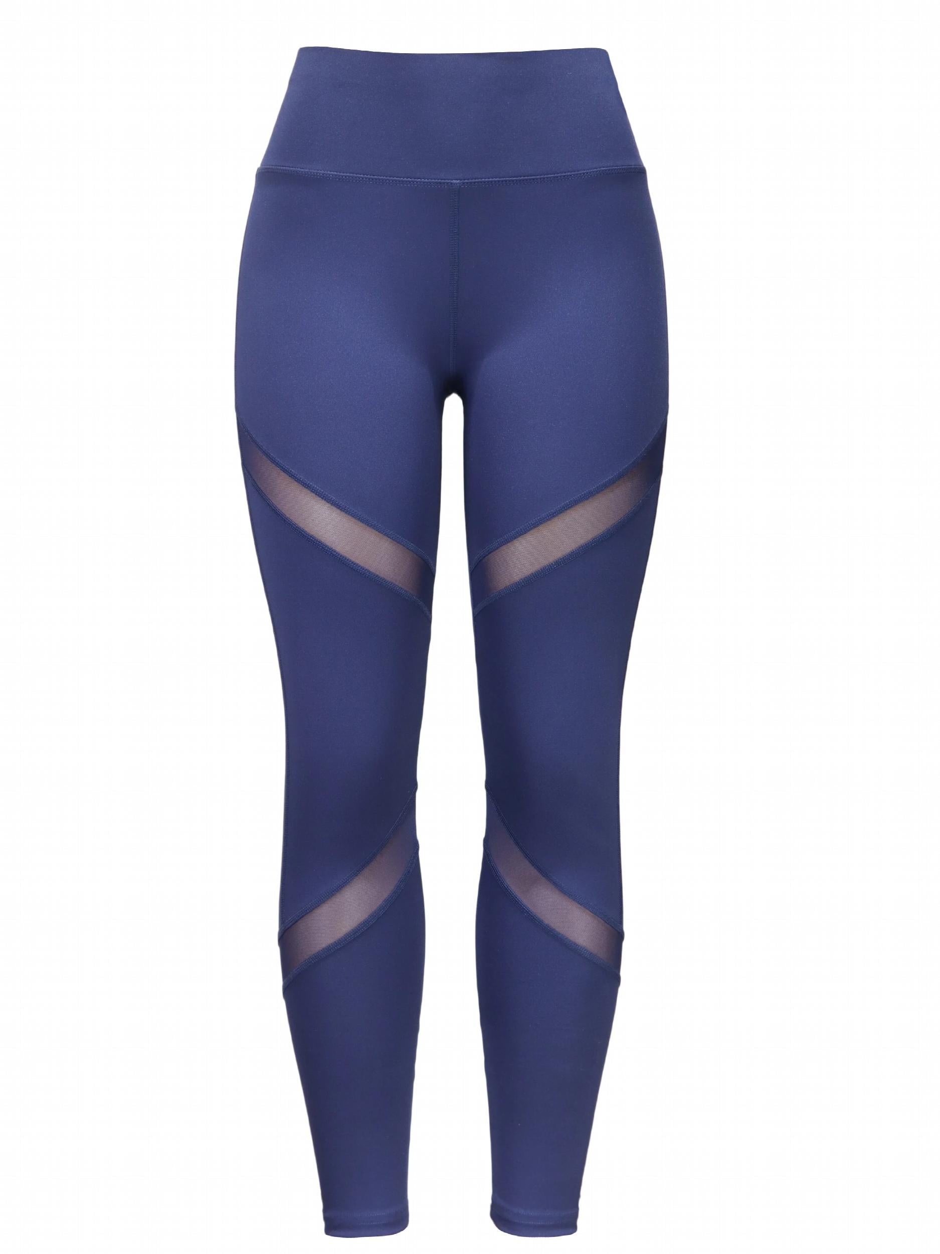 Women's Mesh Patchwork Yoga Leggings Butt Lifting High Stretch Pants