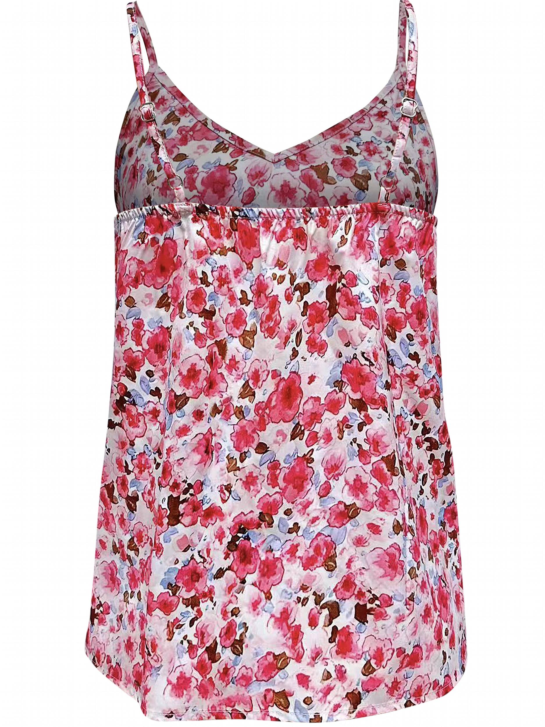 Floral Print Cami Top V Neck Sleeveless Summer Tank