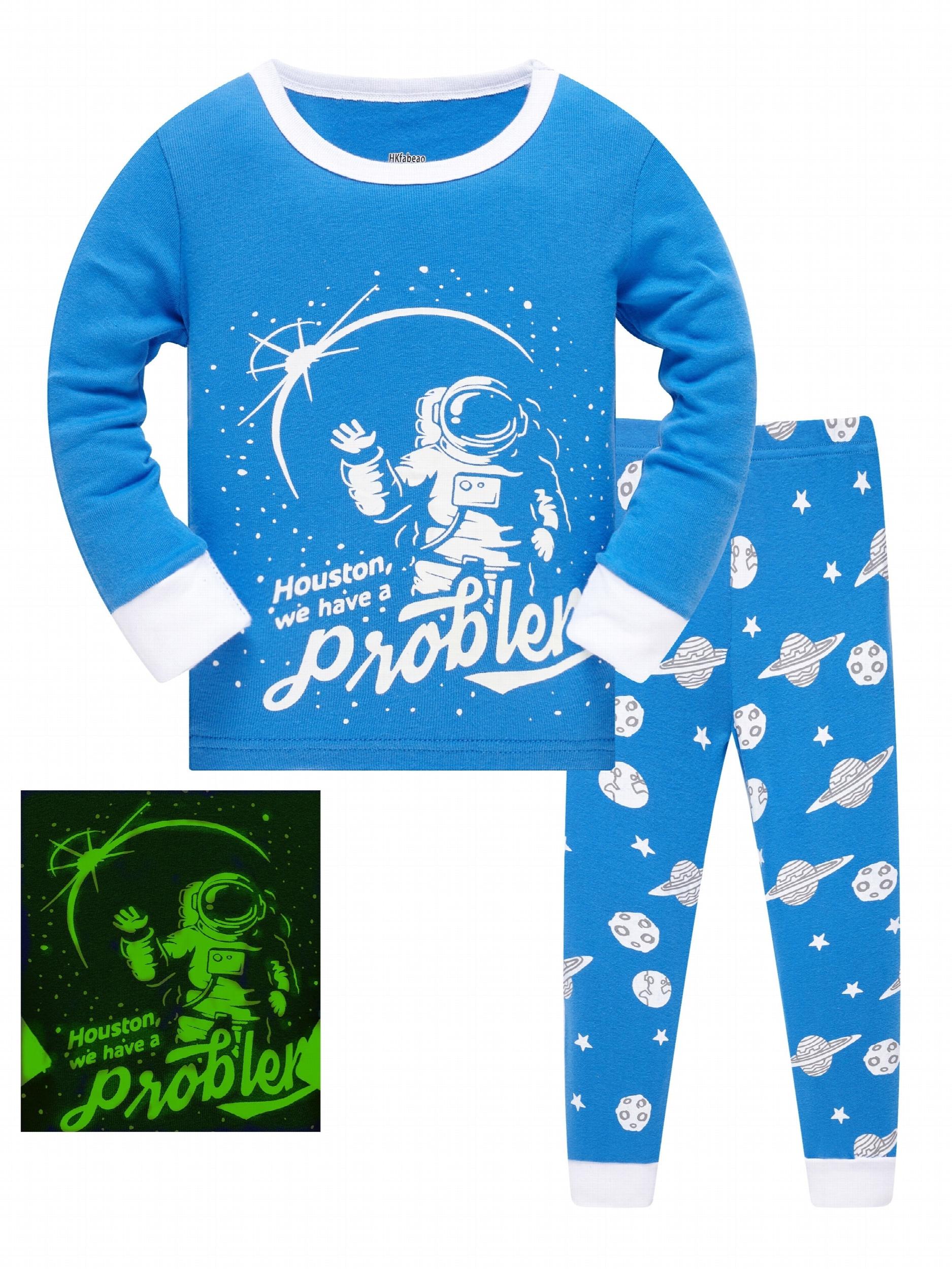 Boys Cotton Pajamas 2 Piece Set for 3-8 Years