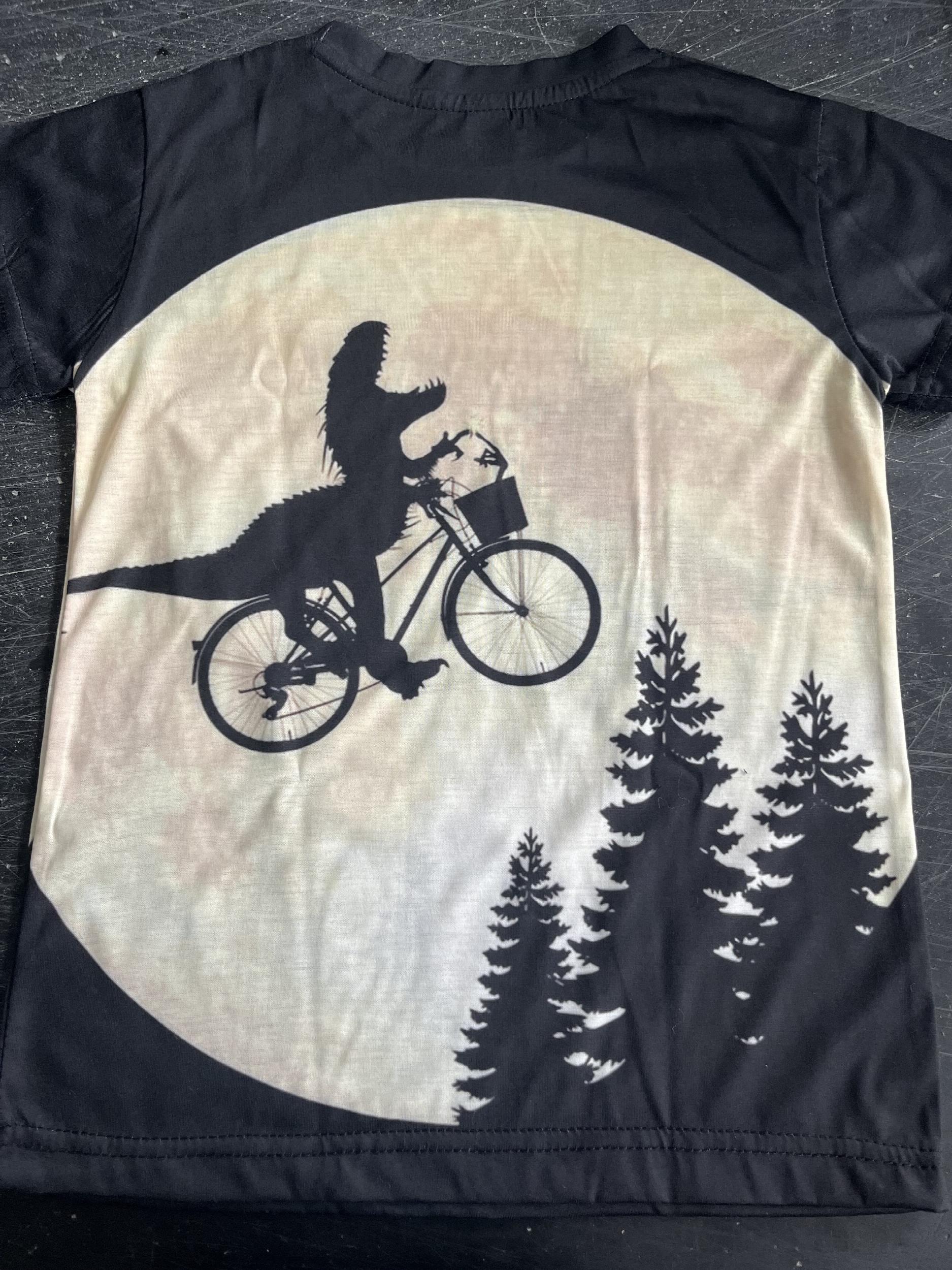 Boys' Dino Biker Tee 3D Print Short Sleeve Shirt