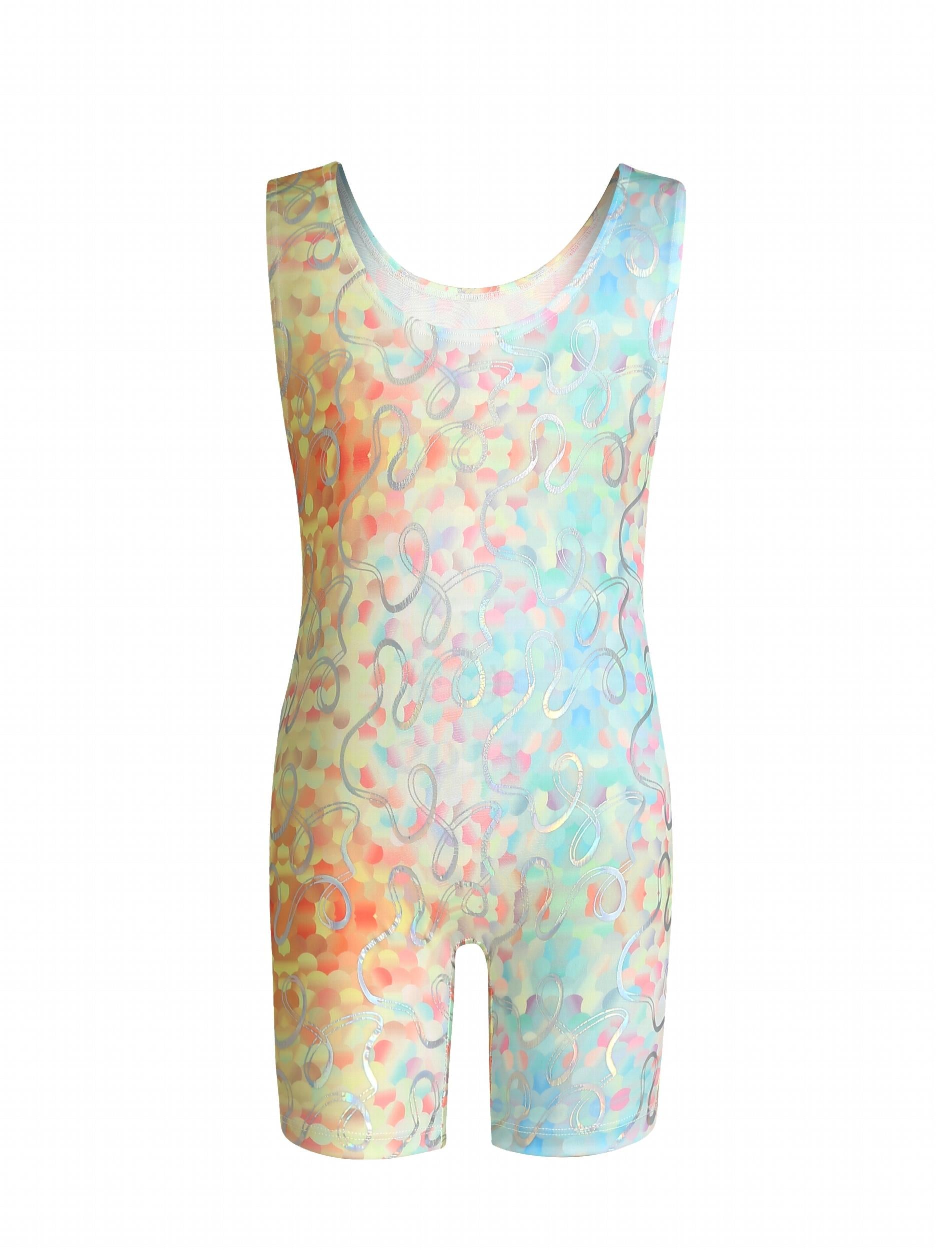 Girls Sleeveless Athletic Jumpsuit Gymnastics Practice Performance Leotards