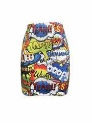 Graffiti Print Mini Skirt Street Wear Hip Summer Skirt