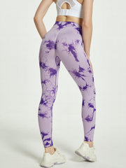 Tie Dye High Stretch Sports Leggings High Waist Yoga Running Tight Pants