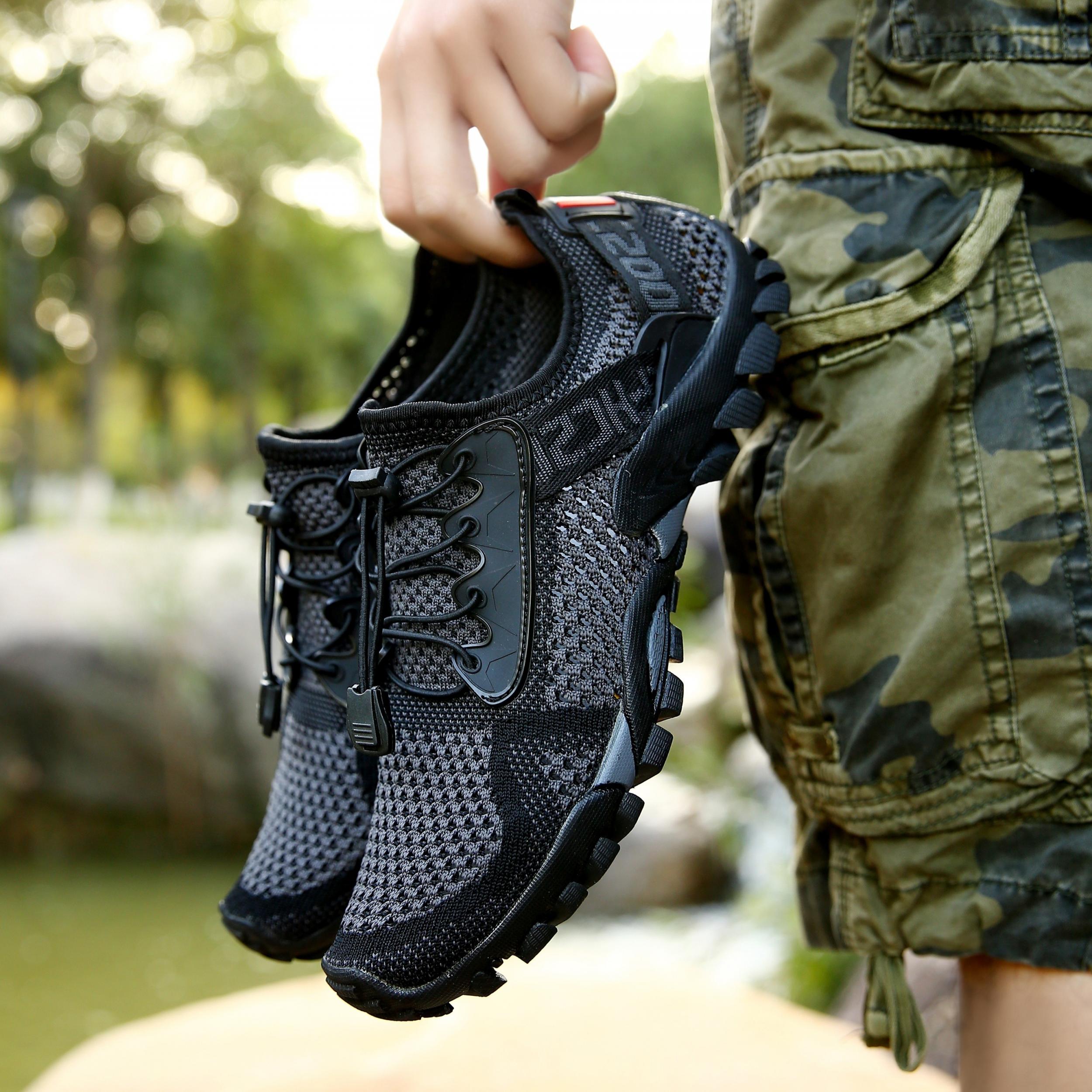 Men's Wading Shoes Wear resistant Non slip Quick drying Drainage Hiking Shoes