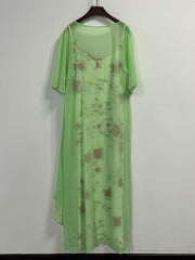 Floral Maxi Cami Dress & Cardigan Set