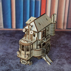 3D Wooden Puzzle Snail RV Mobile Castle Model