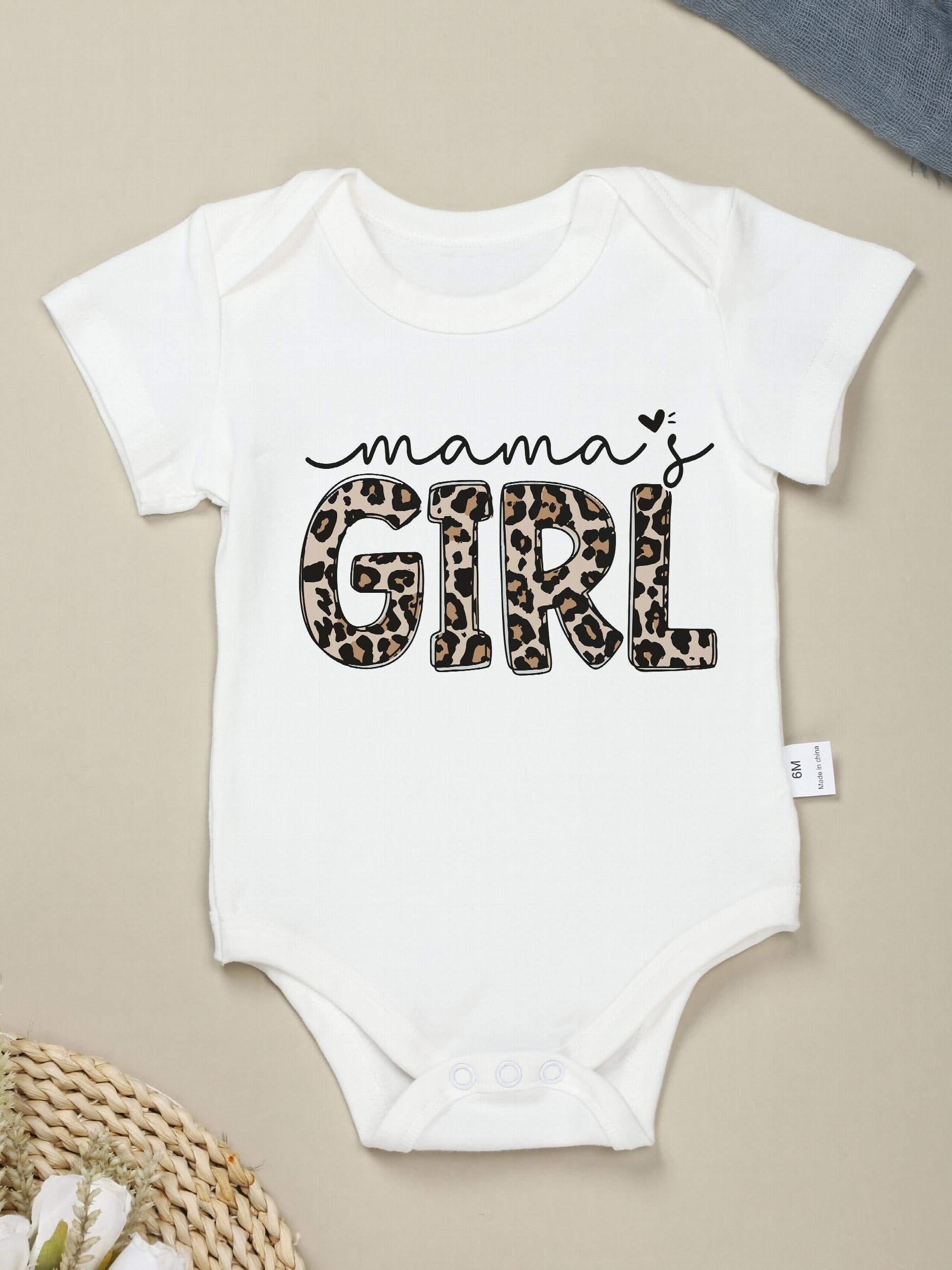 Baby Girls Mama's Girl Short Sleeve Onesie for Summer