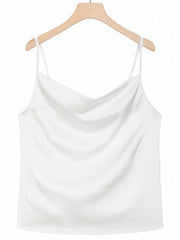 Cowl Neck Spaghetti Strap Top 3 Pairs Casual Sleeveless Cami