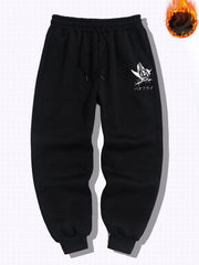 Dragon Pattern Joggers Men's Casual Loose Fit Pants