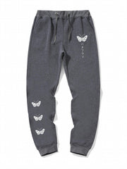 Men's Butterfly Print Jogger Sweatpants Casual Sport Pants