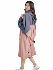 Women's Windproof Waterproof Long Poncho Raincoat
