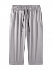 Boys Stylish Solid Jeans Cropped Pants Bottoms With Pockets