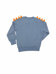 Dino Croc Print Crew Neck Sweatshirt for Boys
