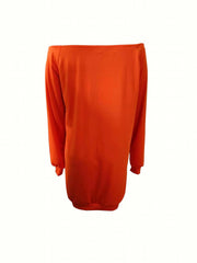 Halloween Skull Hand Print Off Shoulder Dress