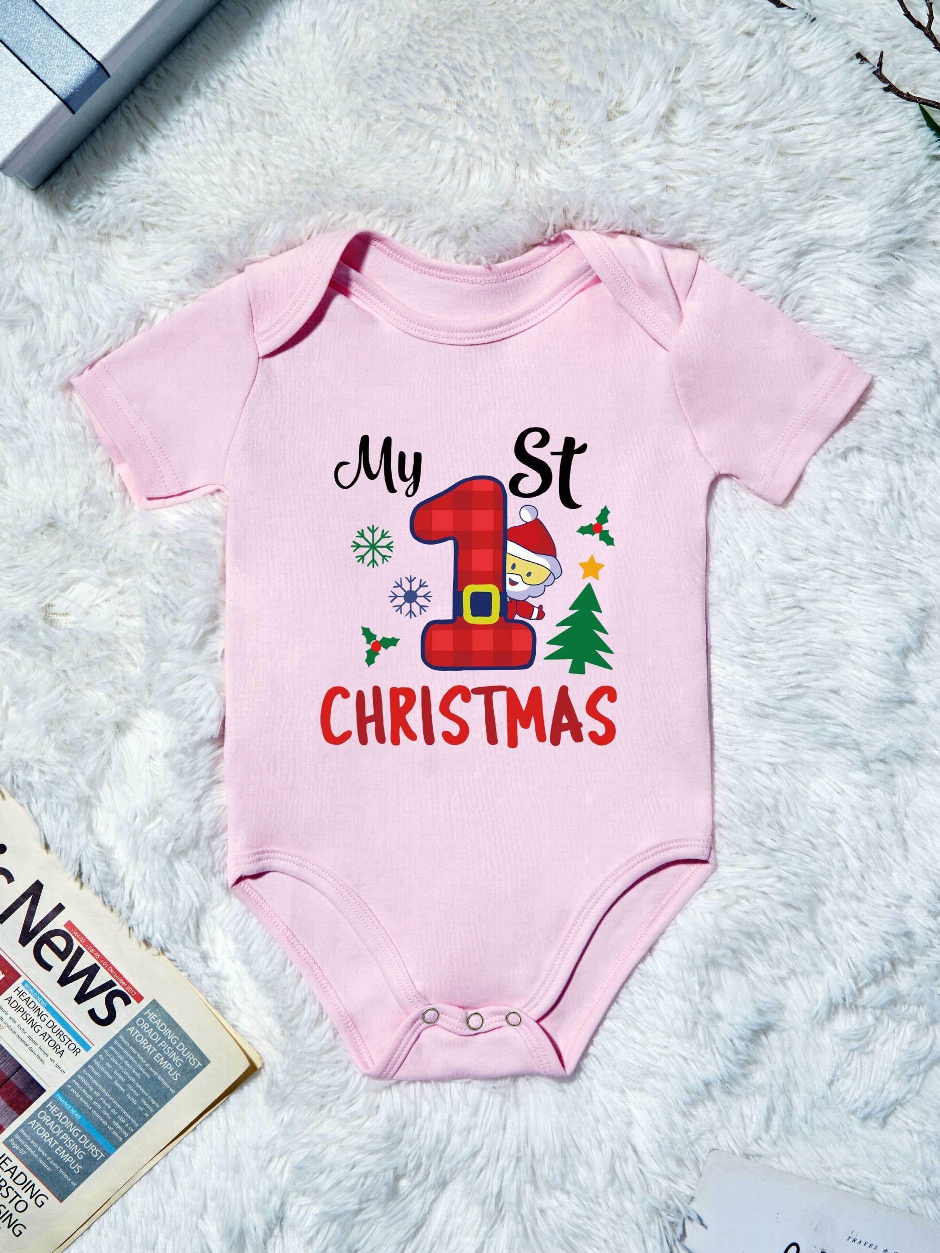 Cartoon Letter Print Short Sleeve Romper for Newborn Baby