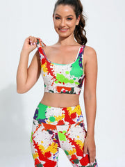 Graffiti Yoga Sports Set: Bra & Leggings