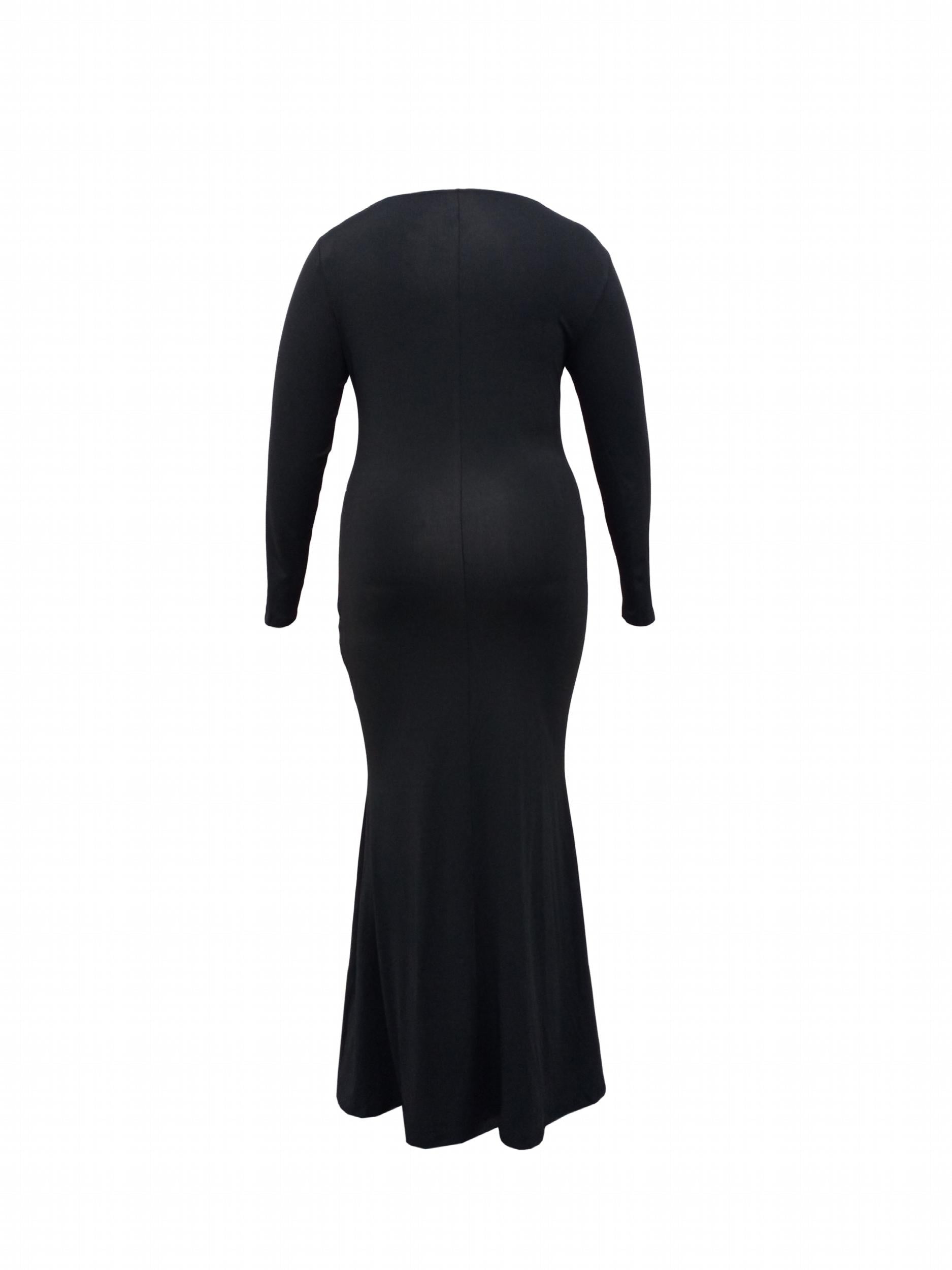 Maxi Mermaid Dress Square Neck Long Sleeve