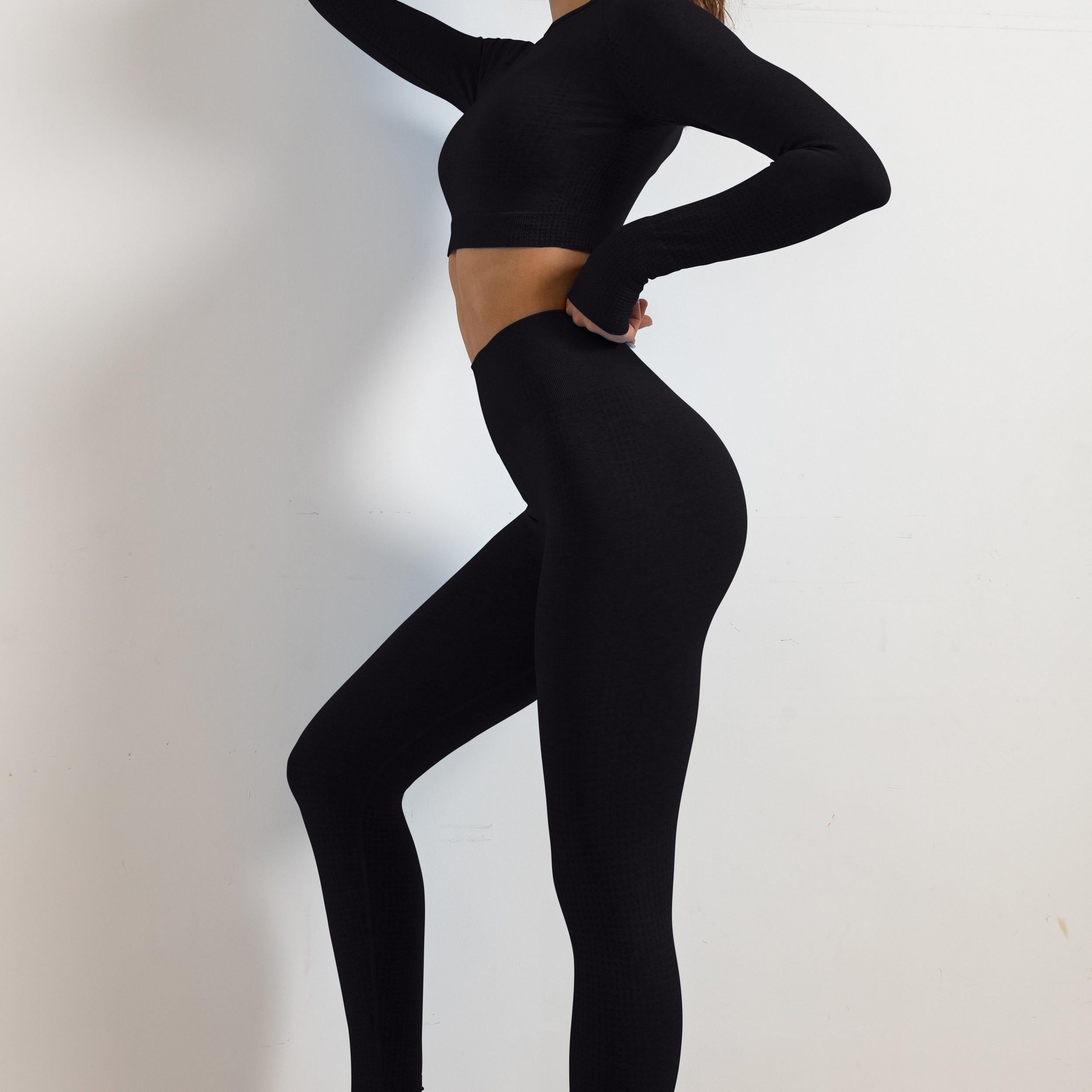 Yoga Workout Set Crop Top & Leggings Women's Activewear