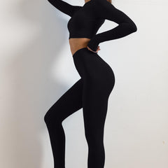 Yoga Workout Set Crop Top & Leggings Women's Activewear