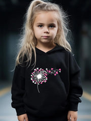Kid's 2pcs Hearts Print Hoodie & Pants Set Girl's Sporty Clothes