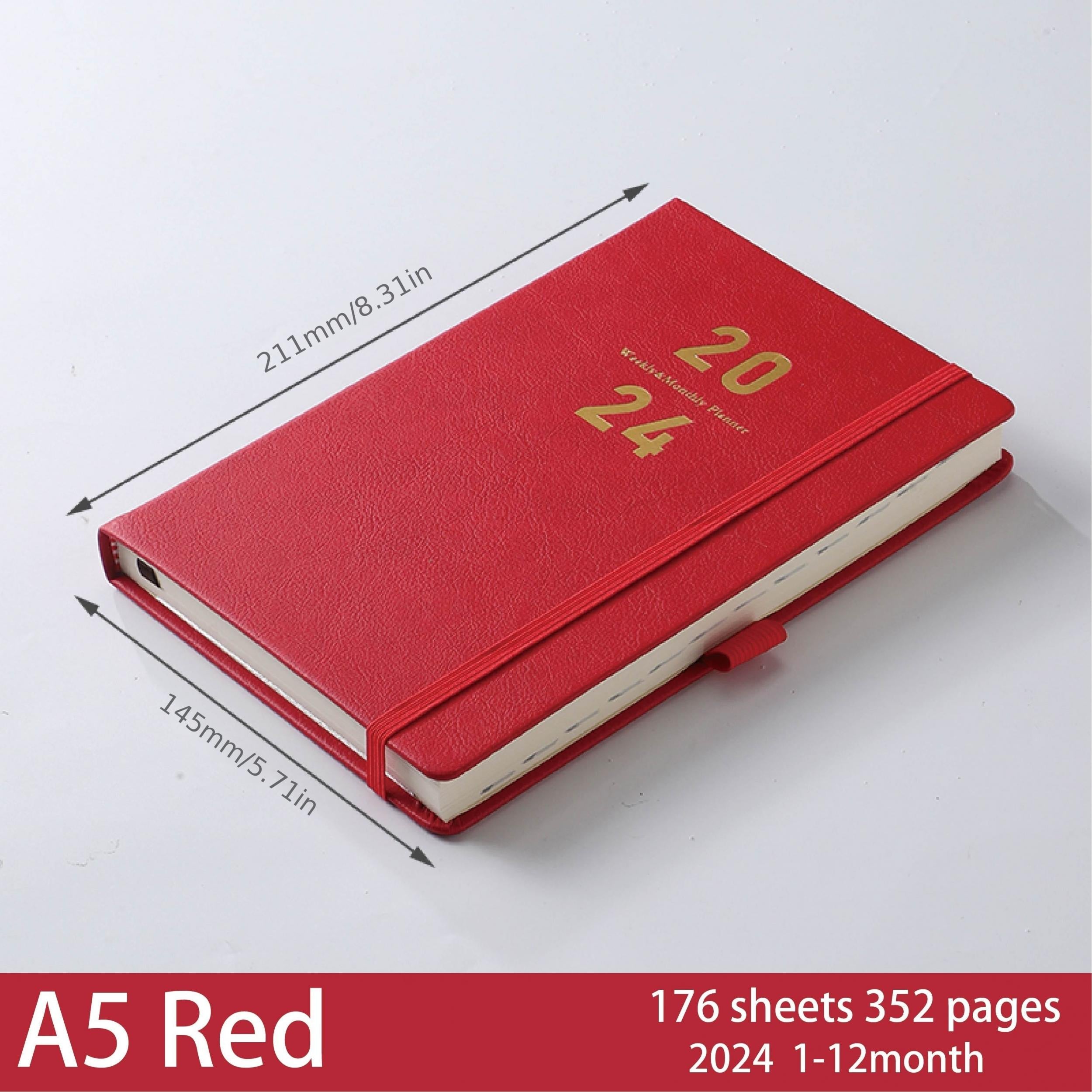 Agenda Book Planner With Pen Insert Faux Leather Diary Book Efficiency Manual