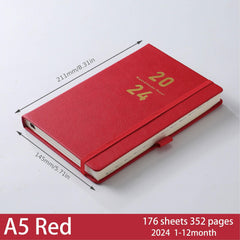 Agenda Book Planner With Pen Insert Faux Leather Diary Book Efficiency Manual