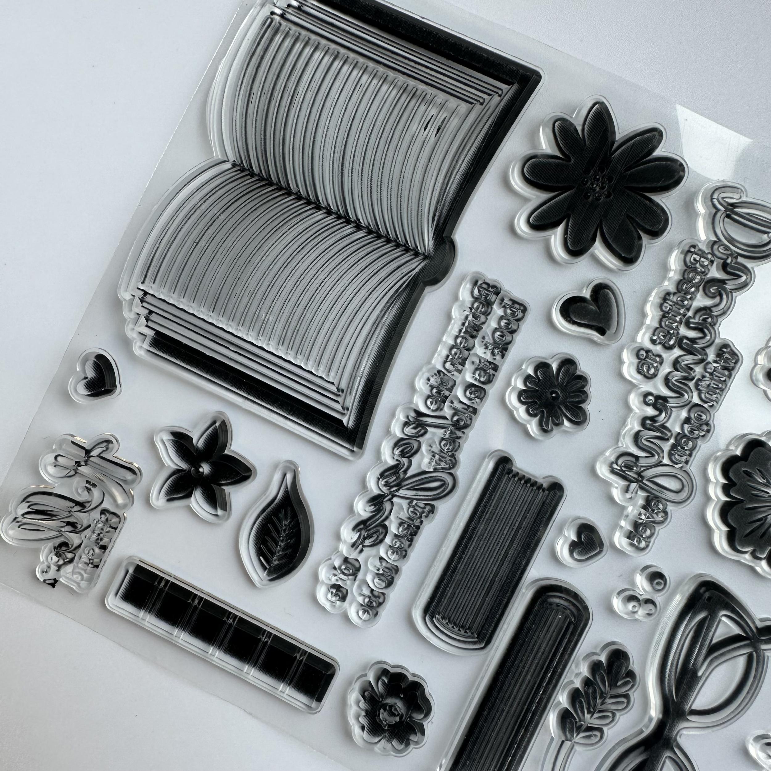 Reusable Silicone Rubber Transparent Stamps for Card Making and Scrapbooking