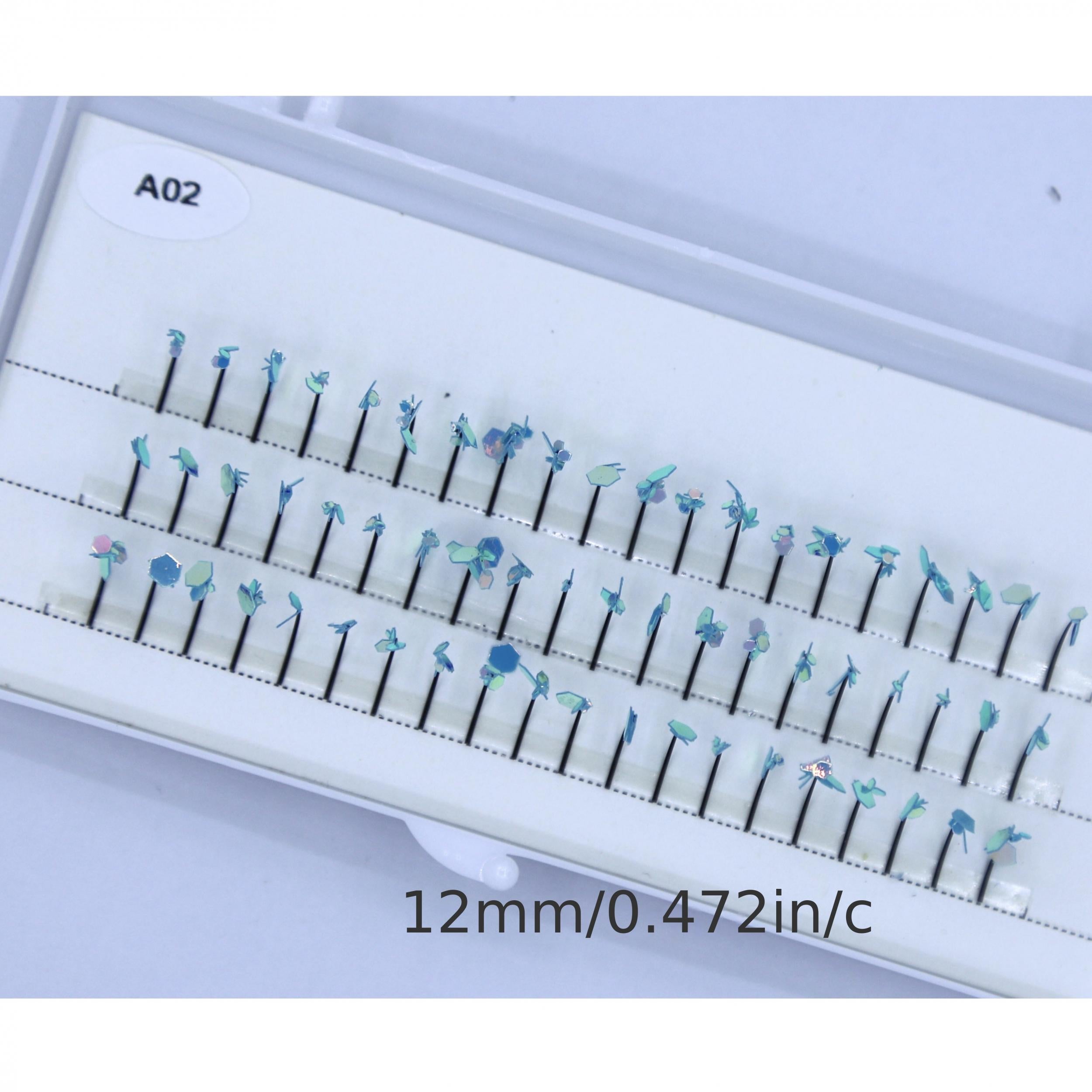 60pcs Mermaid Eyelashes Sequined Nightclub Stage Makeup False Eyelashes