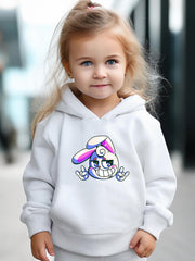 Funny Bunny Print 2pcs Girls Outfits For Sports Spring Fall Outdoor Gift