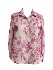 Floral Print Button Up Long Sleeve Blouse