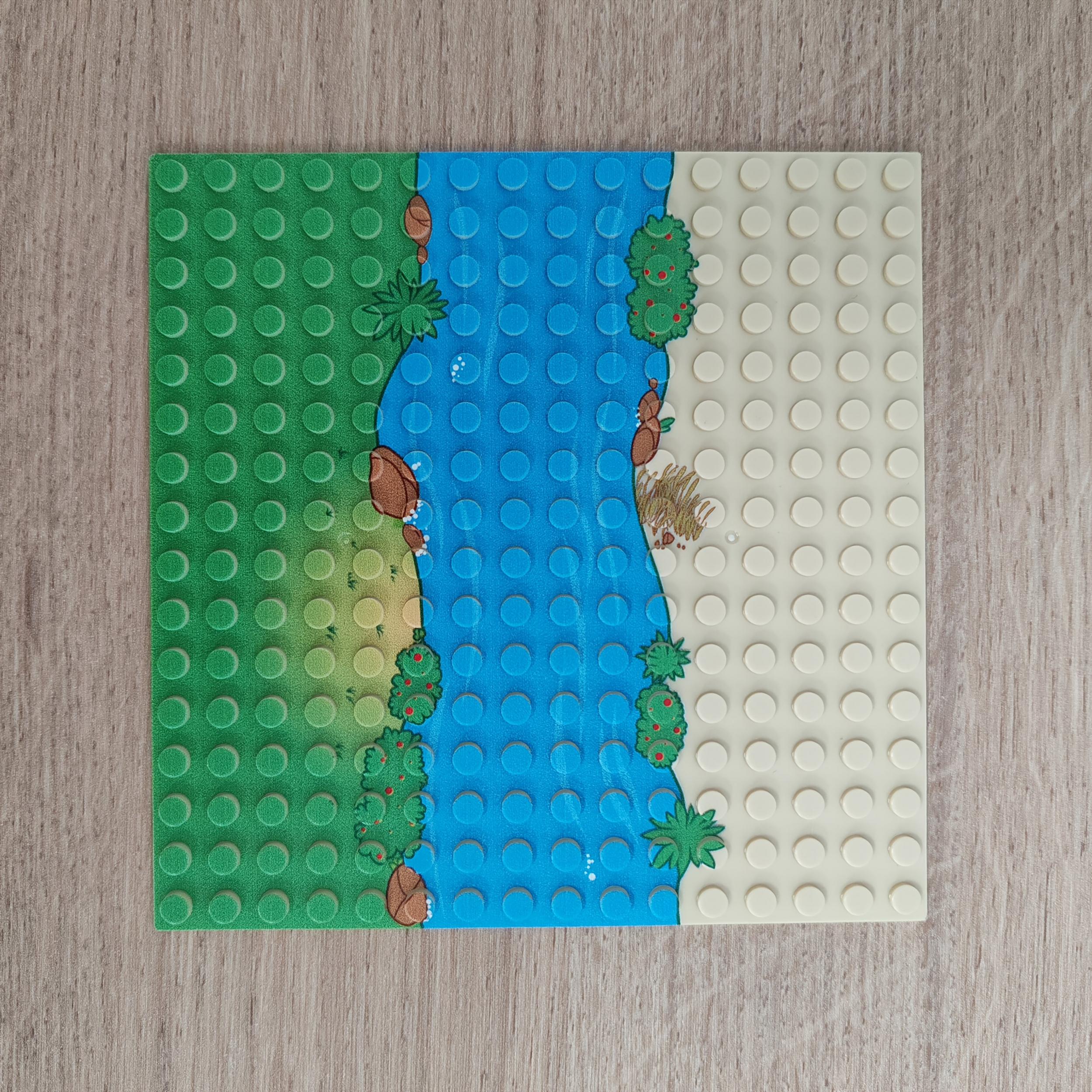 River & Grassland Pattern Baseplates + Classic Building Blocks
