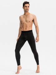 Men's Quick Drying Compression Fitness Long Pants with Pocket