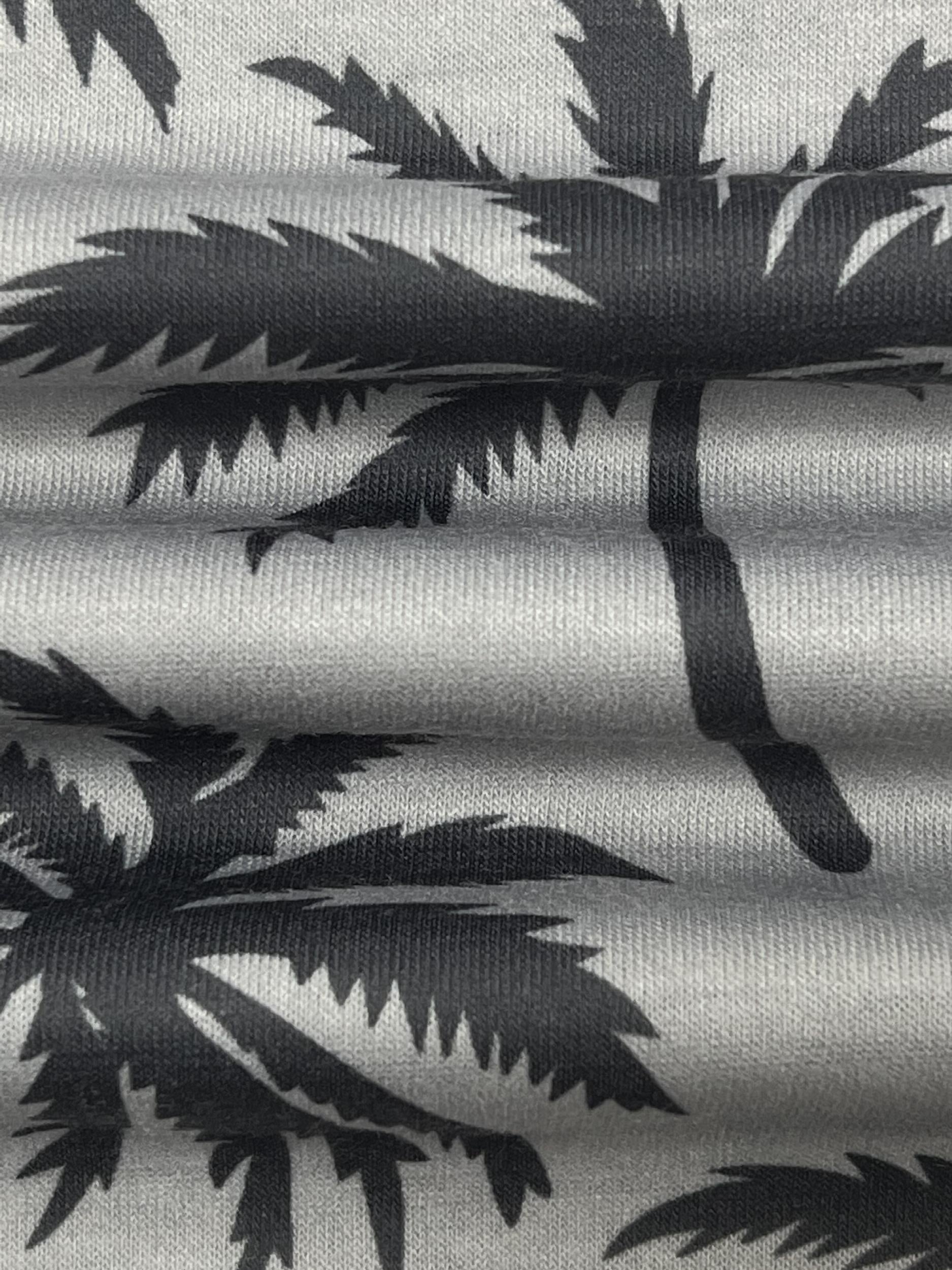 Coconut Tree Print V Neck Plus Size Tank Dress