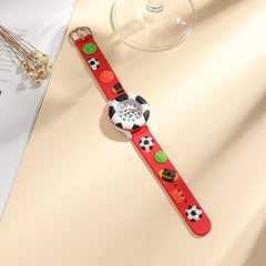 Red Football Basketball Rugby Sports Casual Watch