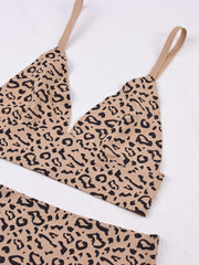 Leopard Print Seamless Bra & Panties Lingerie Set