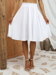 High Waist Summer Skirts Solid Color Women's Clothing