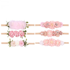 3pcs Decorative Headbands for Newborn Baby Girl