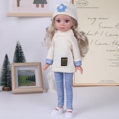 35 Girl Doll Winter Outfit Collectible Toy Christmas Gift Light Brown