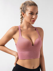 High Impact Sports Bra Criss Cross Wire Support Gym Yoga